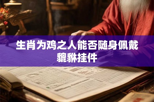 生肖为鸡之人能否随身佩戴貔貅挂件