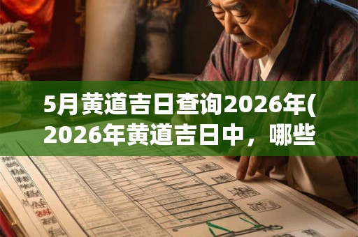 5月黄道吉日查询2026年(2026年黄道吉日中，哪些日期最适合进行重要决策和活动？)