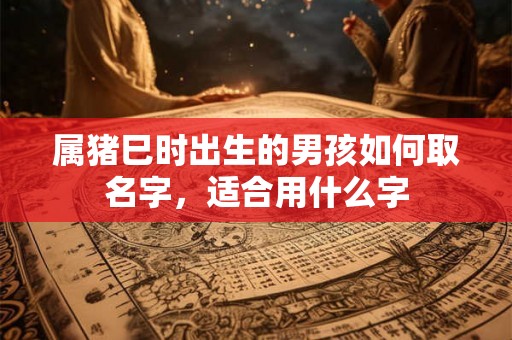 属猪巳时出生的男孩如何取名字，适合用什么字
