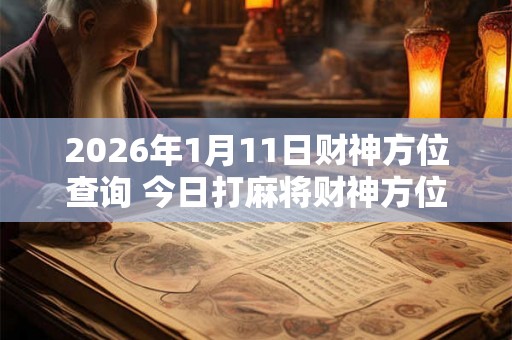 2026年1月11日财神方位查询 今日打麻将财神方位一览表