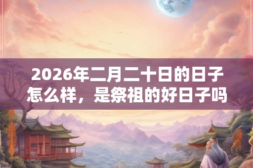 2026年二月二十日的日子怎么样，是祭祖的好日子吗？