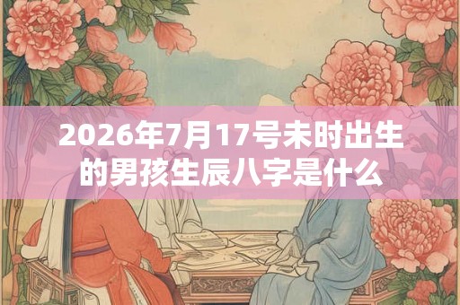 2026年7月17号未时出生的男孩生辰八字是什么