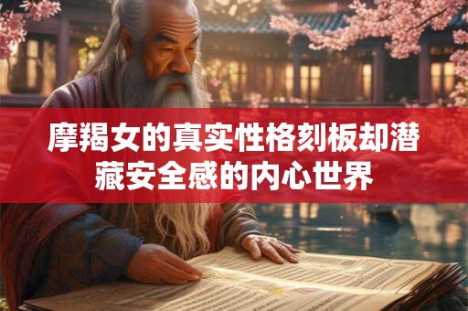 摩羯女的真实性格刻板却潜藏安全感的内心世界