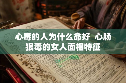 心毒的人为什么命好 心肠狠毒的女人面相特征 心毒的人为什么命好 心肠狠毒的女人面相特征
