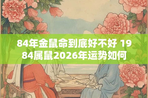 84年金鼠命到底好不好 1984属鼠2026年运势如何