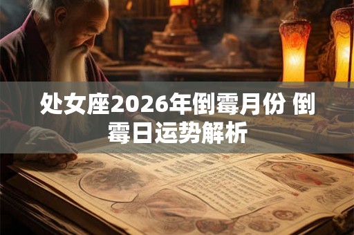 处女座2026年倒霉月份 倒霉日运势解析