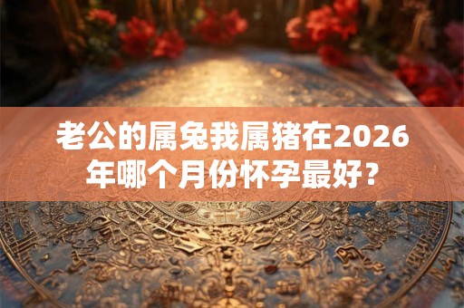老公的属兔我属猪在2026年哪个月份怀孕最好？