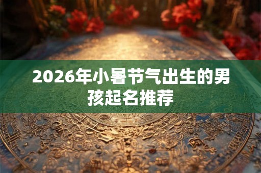 2026年小暑节气出生的男孩起名推荐 2026年小暑节气出生的男孩起名推荐
