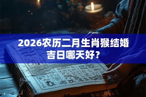 2026农历二月生肖猴结婚吉日哪天好？