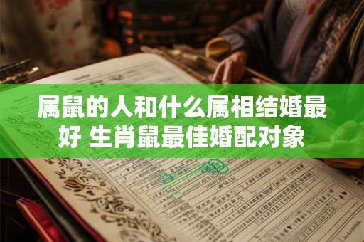 属鼠的人和什么属相结婚最好 生肖鼠最佳婚配对象