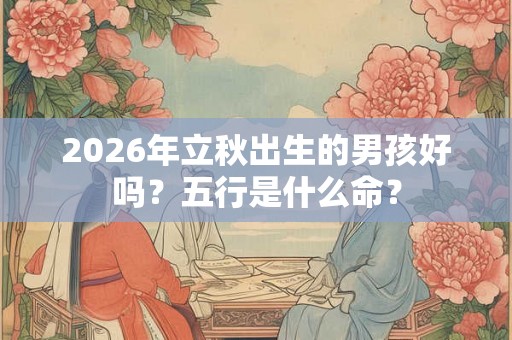 2026年立秋出生的男孩好吗？五行是什么命？