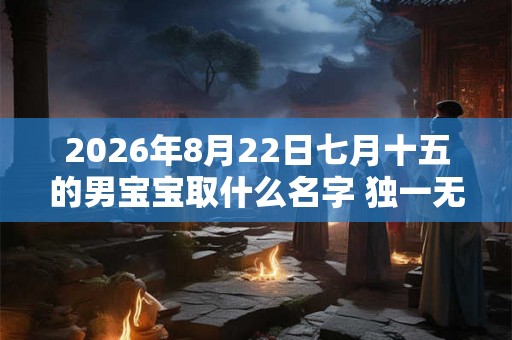 2026年8月22日七月十五的男宝宝取什么名字 独一无二