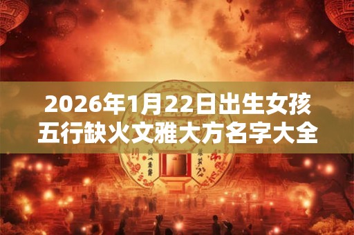 2026年1月22日出生女孩五行缺火文雅大方名字大全