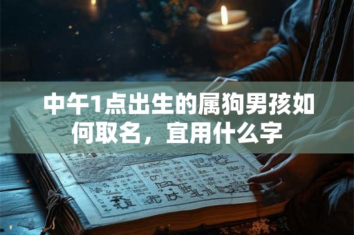 中午1点出生的属狗男孩如何取名，宜用什么字