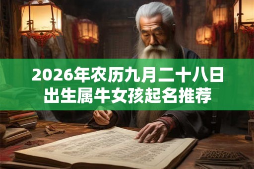 2026年农历九月二十八日出生属牛女孩起名推荐