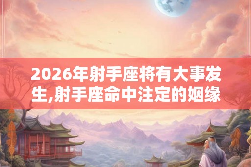2026年射手座将有大事发生,射手座命中注定的姻缘
