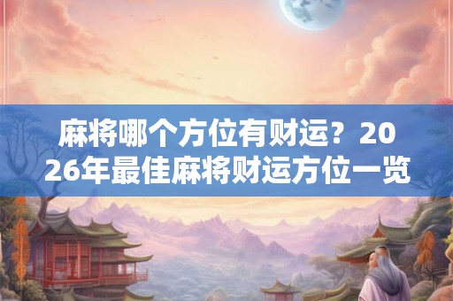 麻将哪个方位有财运？2026年最佳麻将财运方位一览