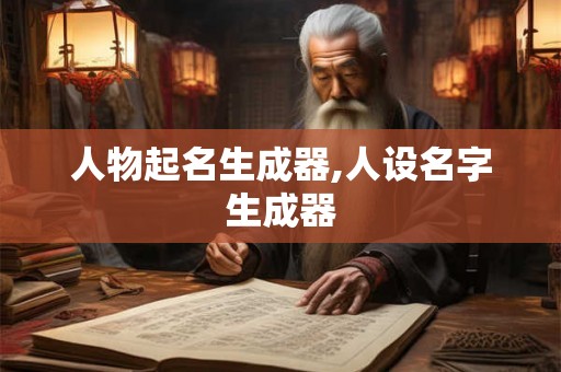 人物起名生成器,人设名字生成器