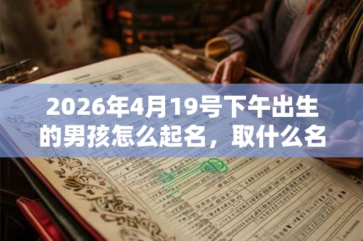 2026年4月19号下午出生的男孩怎么起名,取什么名字吉祥? 2026年4月19号下午出生的男孩怎么起名,取什么名字吉祥?