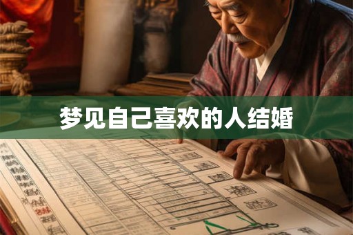 梦见自己喜欢的人结婚