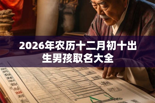 2026年农历十二月初十出生男孩取名大全 2026年农历十二月初十出生男孩取名大全