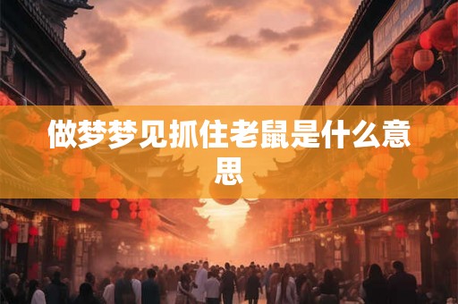做梦梦见抓住老鼠是什么意思