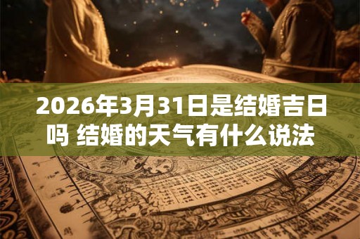 2026年3月31日是结婚吉日吗 结婚的天气有什么说法 2026年3月31日是结婚吉日吗 结婚的天气有什么说法
