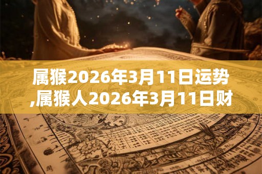 属猴2026年3月11日运势,属猴人2026年3月11日财运,生肖猴2026年3月11日运势