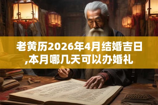 老黄历2026年4月结婚吉日,本月哪几天可以办婚礼