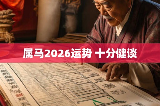 属马2026运势 十分健谈