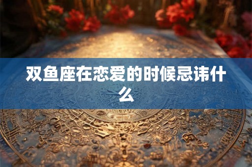 双鱼座在恋爱的时候忌讳什么