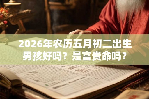 2026年农历五月初二出生男孩好吗？是富贵命吗？