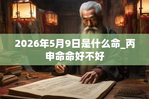2026年5月9日是什么命_丙申命命好不好