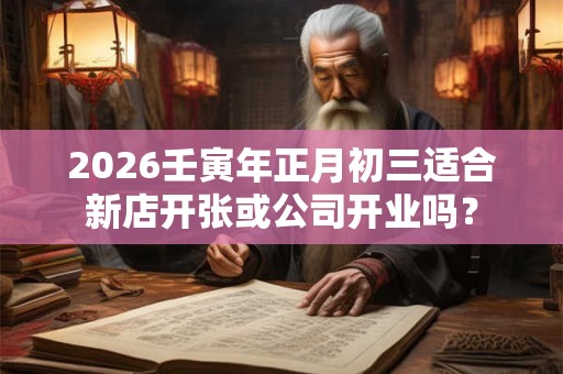 2026壬寅年正月初三适合新店开张或公司开业吗？