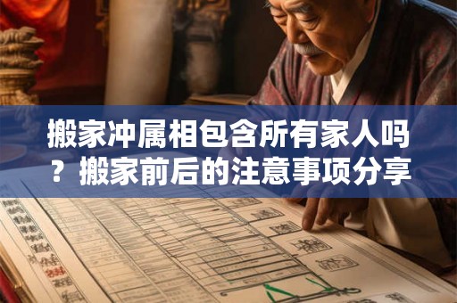 搬家冲属相包含所有家人吗？搬家前后的注意事项分享