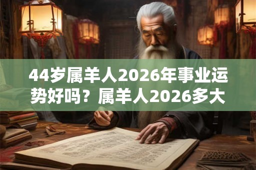 44岁属羊人2026年事业运势好吗？属羊人2026多大？