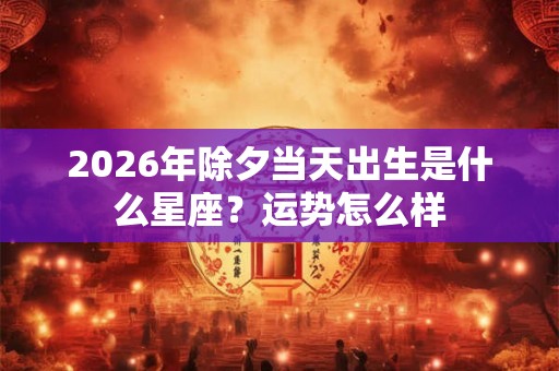 2026年除夕当天出生是什么星座？运势怎么样