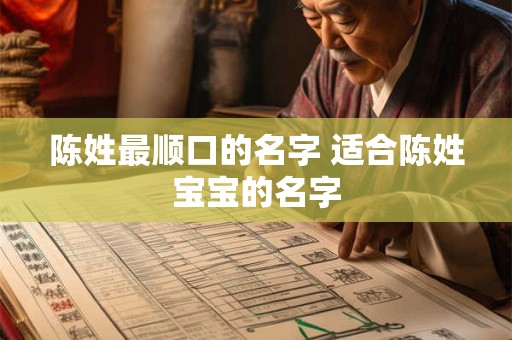 陈姓最顺口的名字 适合陈姓宝宝的名字 陈姓最顺口的名字 适合陈姓宝宝的名字
