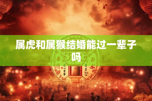 属虎和属猴结婚能过一辈子吗