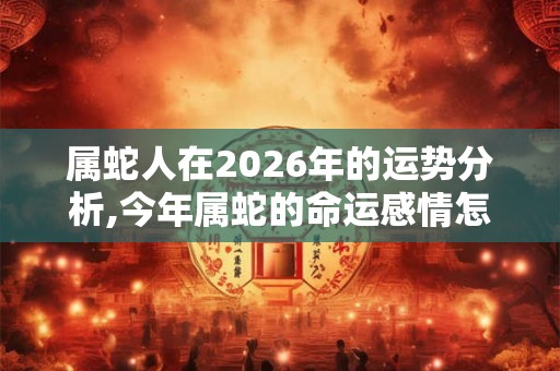 属蛇人在2026年的运势分析,今年属蛇的命运感情怎么样