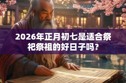2026年正月初七是适合祭祀祭祖的好日子吗？