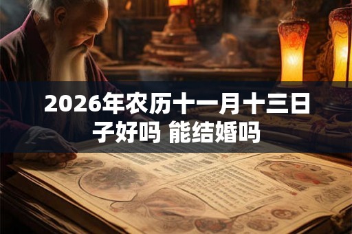 2026年农历十一月十三日子好吗 能结婚吗 2026年农历十一月十三日子好吗 能结婚吗