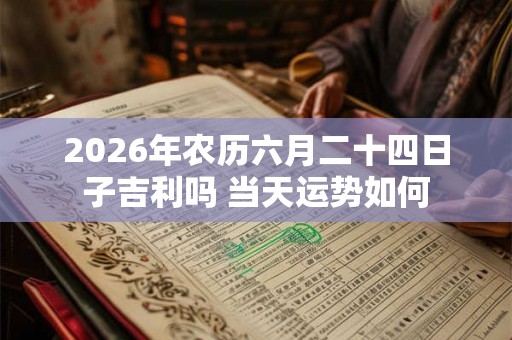 2026年农历六月二十四日子吉利吗 当天运势如何