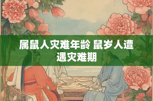 属鼠人灾难年龄 鼠岁人遭遇灾难期