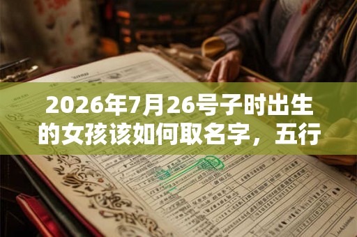 2026年7月26号子时出生的女孩该如何取名字，五行是什么