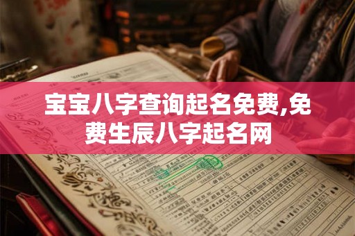 宝宝八字查询起名免费,免费生辰八字起名网