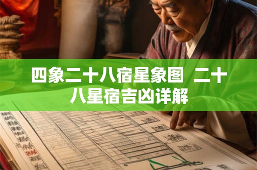 四象二十八宿星象图  二十八星宿吉凶详解