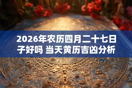 2026年农历四月二十七日子好吗 当天黄历吉凶分析