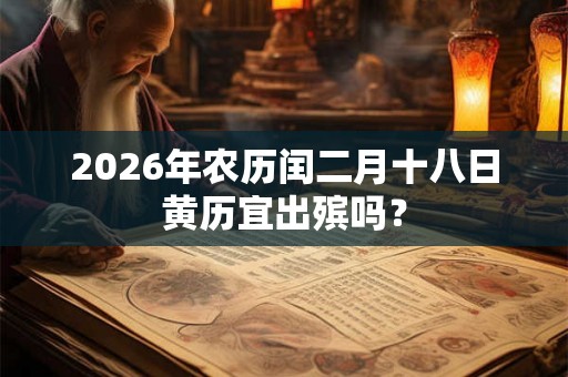 2026年农历闰二月十八日黄历宜出殡吗? 2026年农历闰二月十八日黄历宜出殡吗?