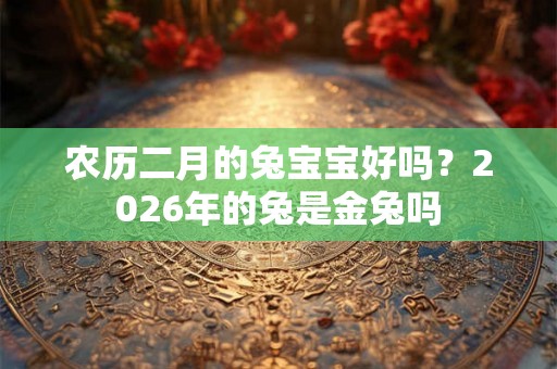 农历二月的兔宝宝好吗？2026年的兔是金兔吗